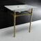 Fauceture KVPB31227W87 Dreyfuss 31" Console Sink W/SS Leg (8", 3 Hole), Wht/Brass KVPB31227W87 - alternate 3